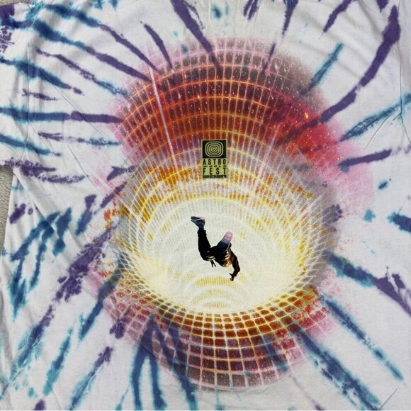 Cactus Jack Travis Scott Flame Tie Dye Tee Medium - Picture 4 of 9